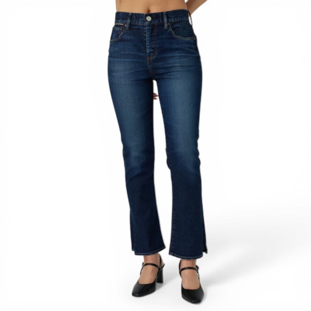 Moussy Vintage Glendora Flare Jeans 29 Dark Wash High Rise $350